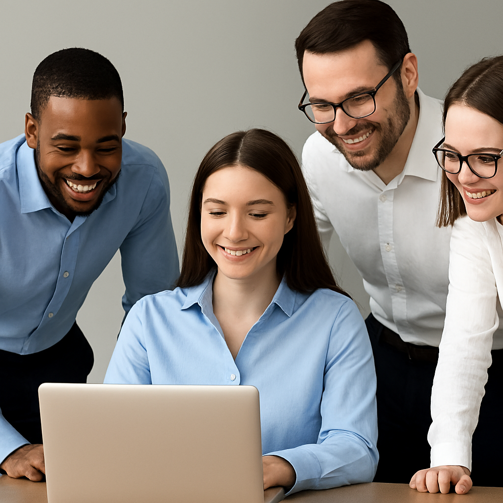Equipo de consultoría trabajando